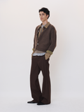 Wool Flared Suit Pants (Vintage Brown)