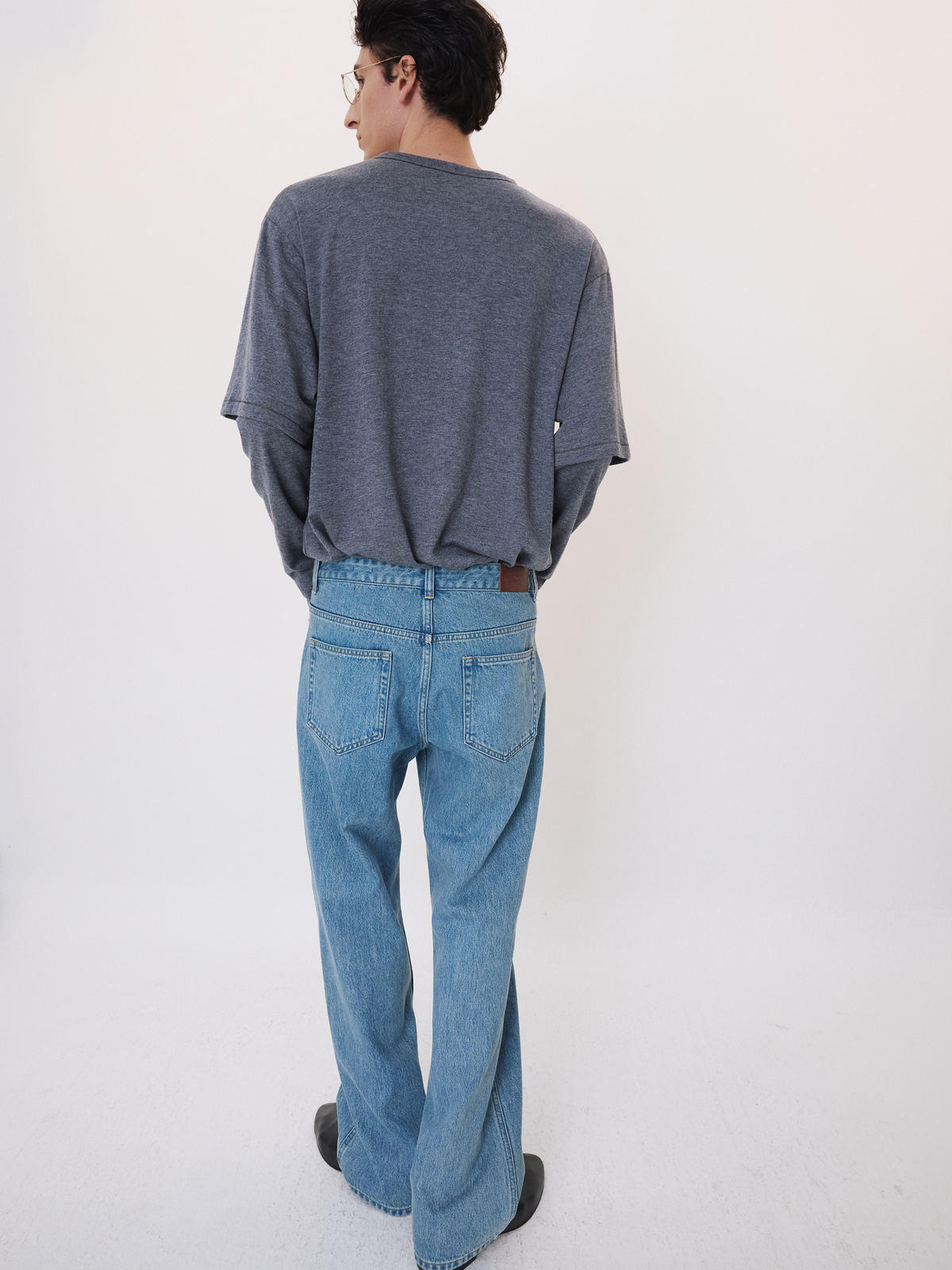 Straight Denim Pants (Light Blue)